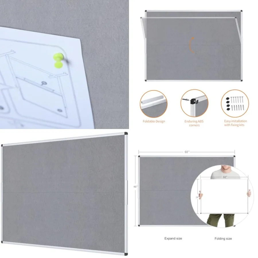 Large Fabric Bulletin Board/Foldable Notice Board Felt,,Silver Alumium Frame
Large Fabric Bulletin Board/Foldable Notice Board Felt,,Silver Alumium Frame
