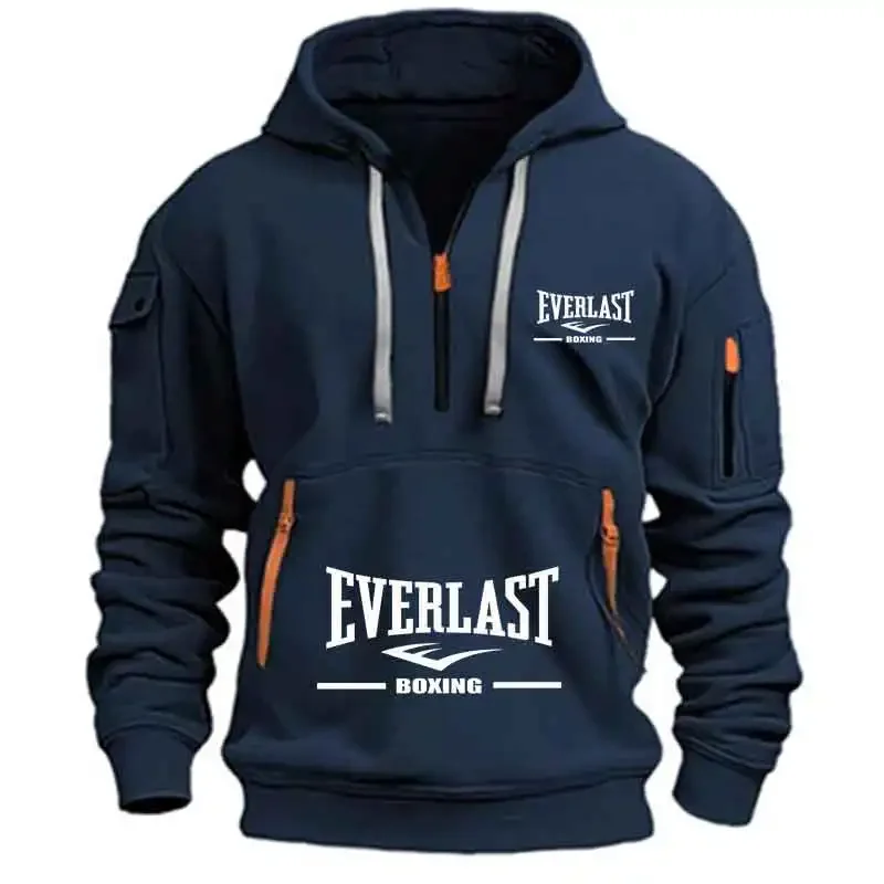 Men's stylish casual hooded sweatshirt with multiple pockets, long-sleeved sports shirt with upper and lower patterns, heat-reta
Men's stylish casual hooded sweatshirt with multiple pockets, long-sleeved sports shirt with upper and lower patterns, heat-reta