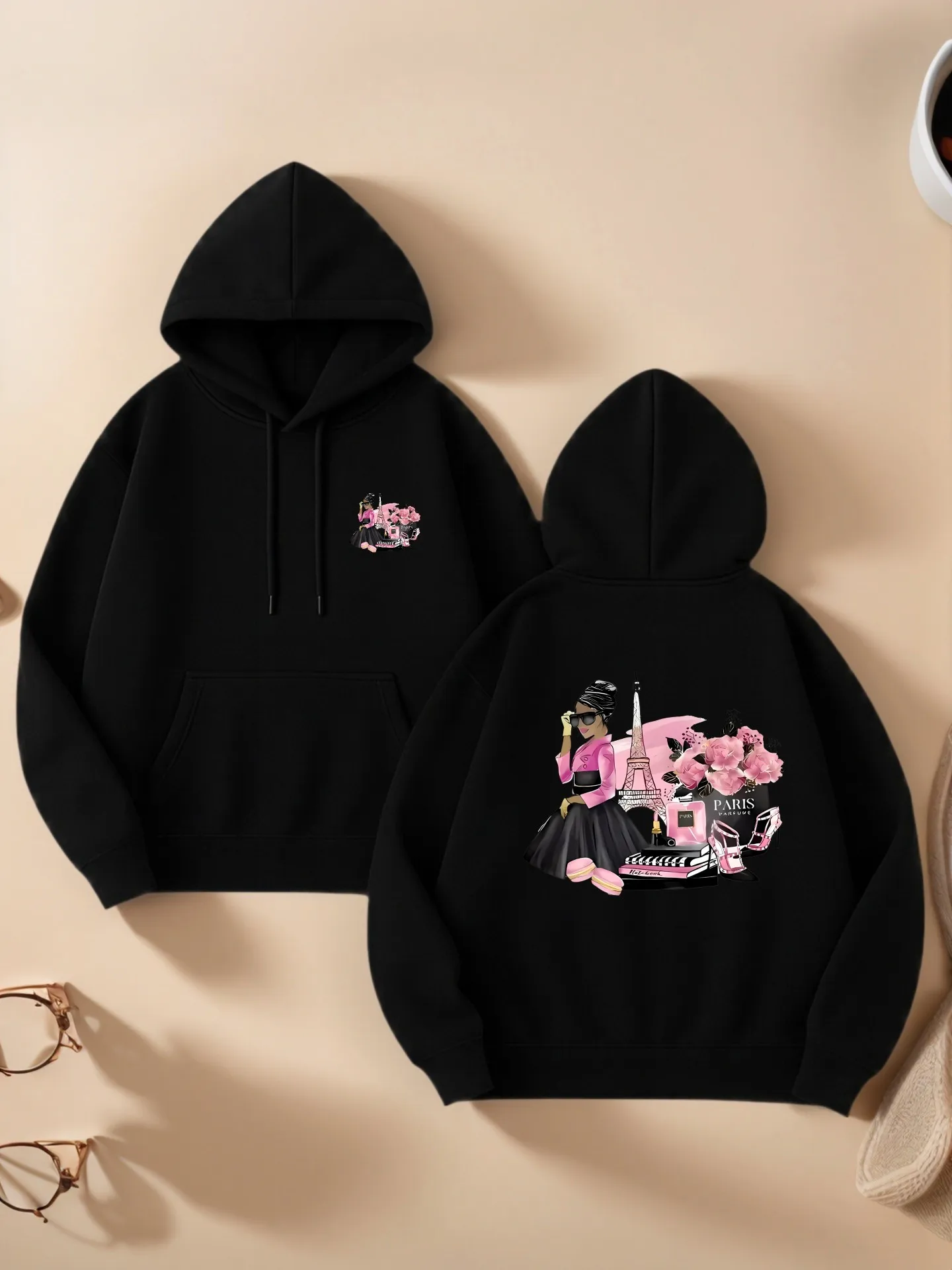 Women’s Graphic Hoodie, Girly Aesthetic Design with Floral Print, Soft Fabric, Casual Everyday Wear, for Young Women
Women’s Graphic Hoodie, Girly Aesthetic Design with Floral Print, Soft Fabric, Casual Everyday Wear, for Young Women