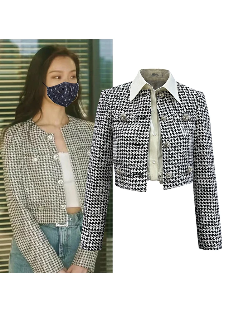 Chic Short Outerwear Women's Loose Long Sleeve round Neck Bird Patterned Autumn Winter Polyester Fiber Straight Cut Coat
Chic Short Outerwear Women's Loose Long Sleeve round Neck Bird Patterned Autumn Winter Polyester Fiber Straight Cut Coat
