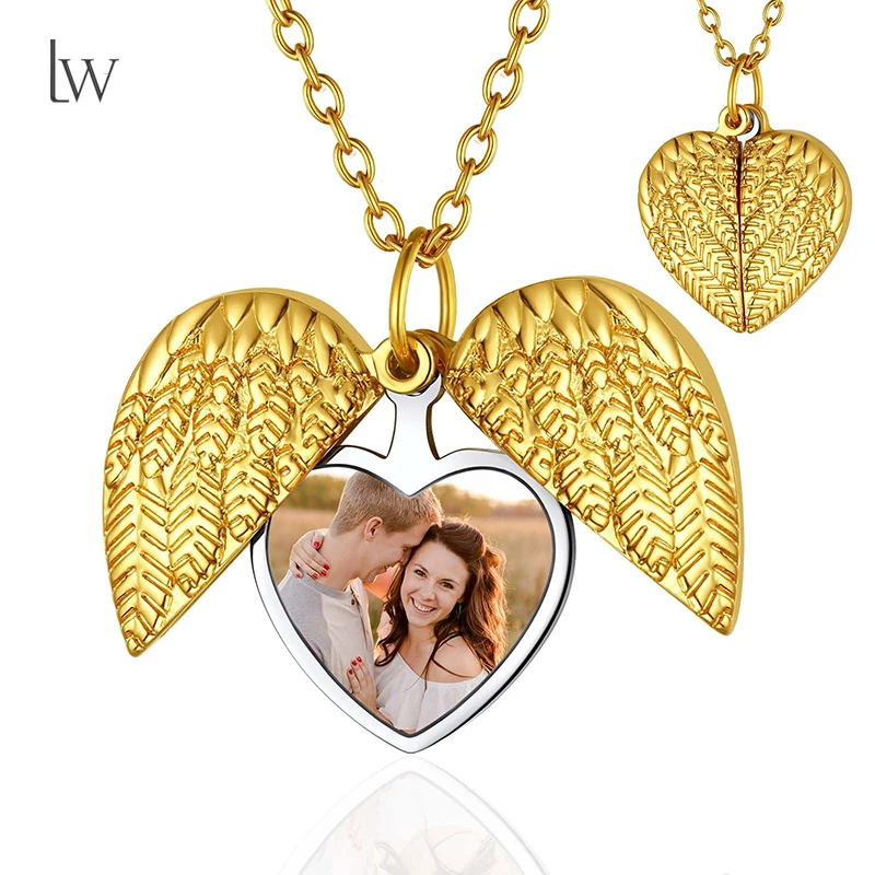Personalized Photo Heart Locket Necklace for Women Custom Picture Angel Wings Locket Necklace Customized Text Name Jewelry Gift
Personalized Photo Heart Locket Necklace for Women Custom Picture Angel Wings Locket Necklace Customized Text Name Jewelry Gift
