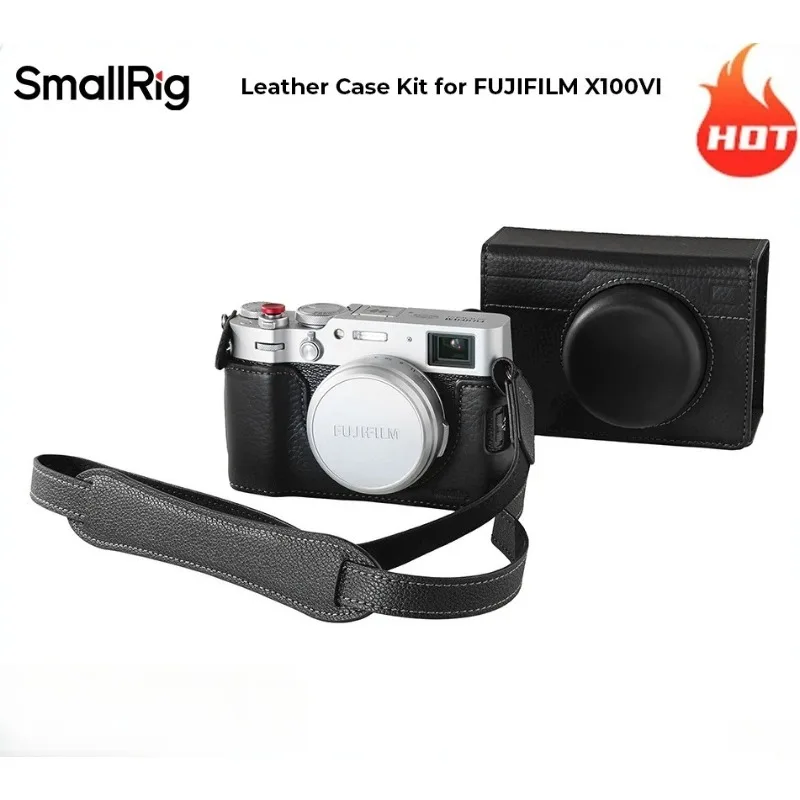 SmallRig 4558 Leather Half Case Kit for FUJIFILM X100VI Flip Cover, Quick Install Tripod Mountable with Removable Shoulder Strap
SmallRig 4558 Leather Half Case Kit for FUJIFILM X100VI Flip Cover, Quick Install Tripod Mountable with Removable Shoulder Strap