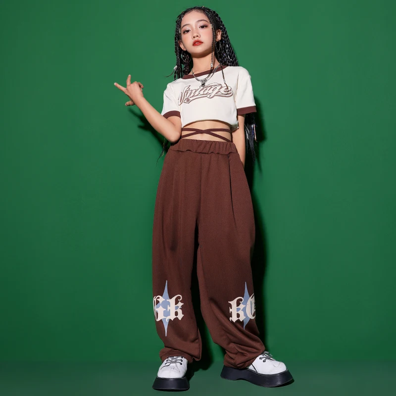 Kids Hip Hop Concert Clothing Crop Tank Tshirt Brown Cargo Pants For Girls Jazz Showing Dance Costume Teenage Stage Clothes
Kids Hip Hop Concert Clothing Crop Tank Tshirt Brown Cargo Pants For Girls Jazz Showing Dance Costume Teenage Stage Clothes