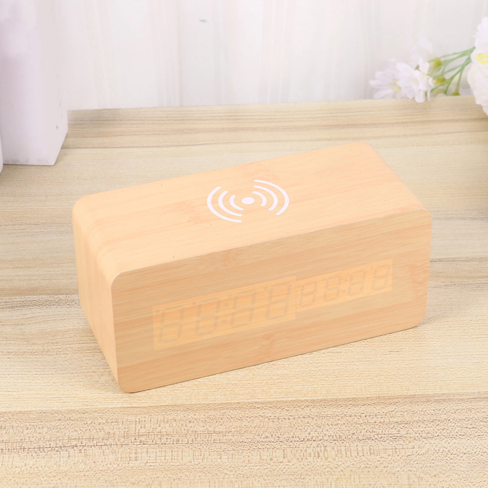 Wireless Charging Wood Clock Brown Led Digital Alarm Desk Clock Temperature Display Bamboo Electronic Timepiece For Home
Wireless Charging Wood Clock Brown Led Digital Alarm Desk Clock Temperature Display Bamboo Electronic Timepiece For Home