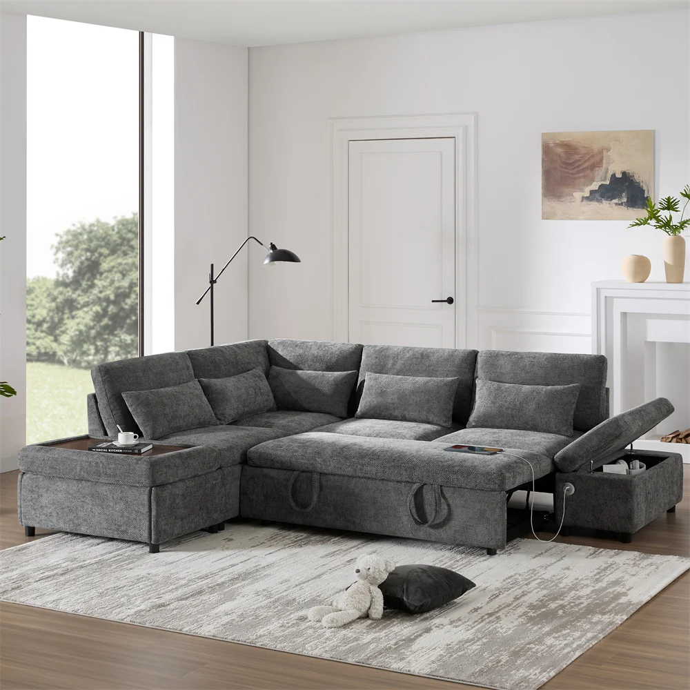 Custom Sectional Multifunction Sofa L Shape with Wide Seats Storage Ottoman Fabric Pull Out Couch Bed for Living Room
Custom Sectional Multifunction Sofa L Shape with Wide Seats Storage Ottoman Fabric Pull Out Couch Bed for Living Room
