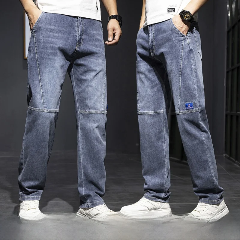 Men's Summer Thin Straight Leg Stretchy Light Blue Jeans Breathable Faionable Long Trousers Cotton Polyester Spandex Blend
Men's Summer Thin Straight Leg Stretchy Light Blue Jeans Breathable Faionable Long Trousers Cotton Polyester Spandex Blend
