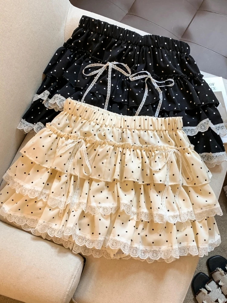 Summer New Polka Dot Lace Trim Half Skirt Women's Cake Short Skirt Slimming Age Reduction Self Kept Style Sweet Style High Waist
Summer New Polka Dot Lace Trim Half Skirt Women's Cake Short Skirt Slimming Age Reduction Self Kept Style Sweet Style High Waist
