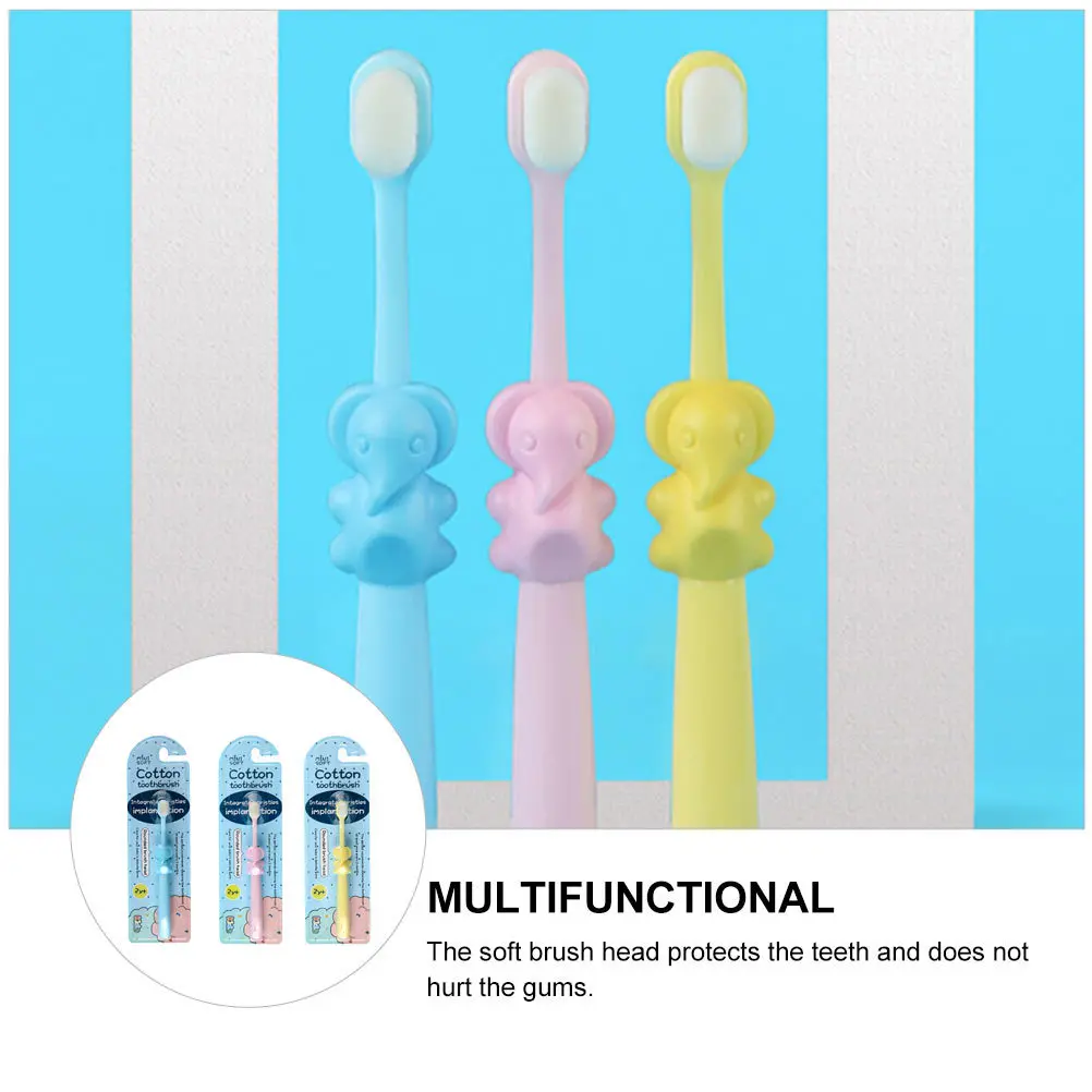 Набор из 3 детских зубных щеток с мягкой щетиной, ручные зубные щетки для малышей, особо безопасная щетина, маленькая головка для маленьких рук
Набор из 3 детских зубных щеток с мягкой щетиной, ручные зубные щетки для малышей, особо безопасная щетина, маленькая головка для маленьких рук
