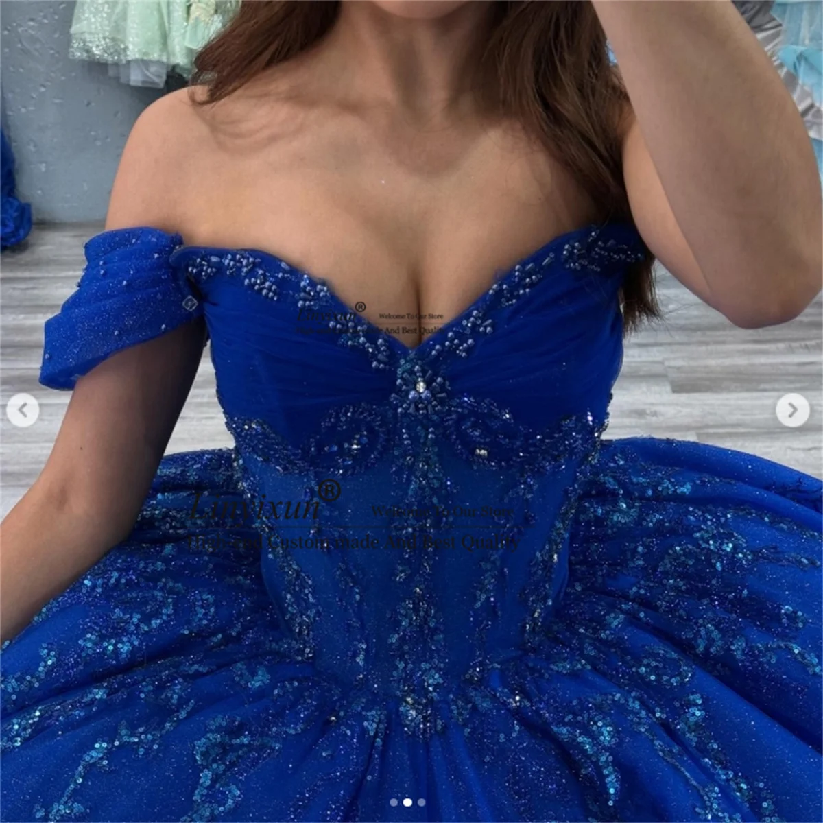 Принцесса Милая расшитая бисером платья Quinceanera с кружевом с блестками по индивидуальному заказу Sweet 16, бальные платья на день рождения, Vestidos De Fiesta
Принцесса Милая расшитая бисером платья Quinceanera с кружевом с блестками по индивидуальному заказу Sweet 16, бальные платья на день рождения, Vestidos De Fiesta