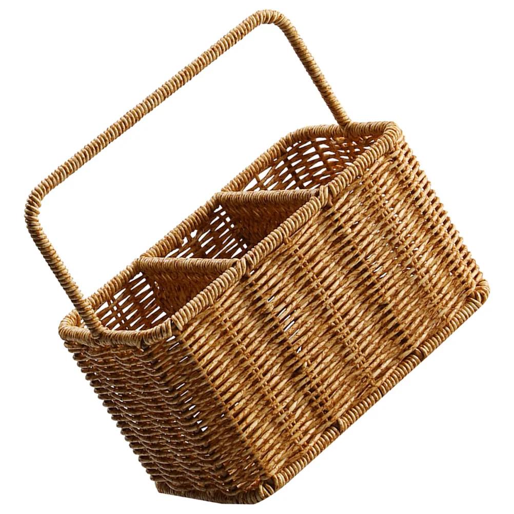Cutlery Storage Basket Woven Design Non-Slip Base Kitchen Countertop Organizer for Forks Spoons Knives Utensil Holder for Party
Cutlery Storage Basket Woven Design Non-Slip Base Kitchen Countertop Organizer for Forks Spoons Knives Utensil Holder for Party