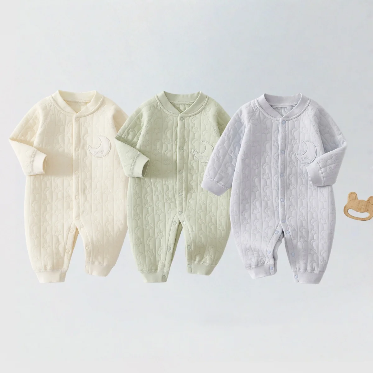 2025 Newborn Baby Cotton Romper 0-2Y Infant Girls Boys Quilted Star Moon Embossed Bodysuit Autumn Winter Warm One-Piece Jumpsuit
2025 Newborn Baby Cotton Romper 0-2Y Infant Girls Boys Quilted Star Moon Embossed Bodysuit Autumn Winter Warm One-Piece Jumpsuit