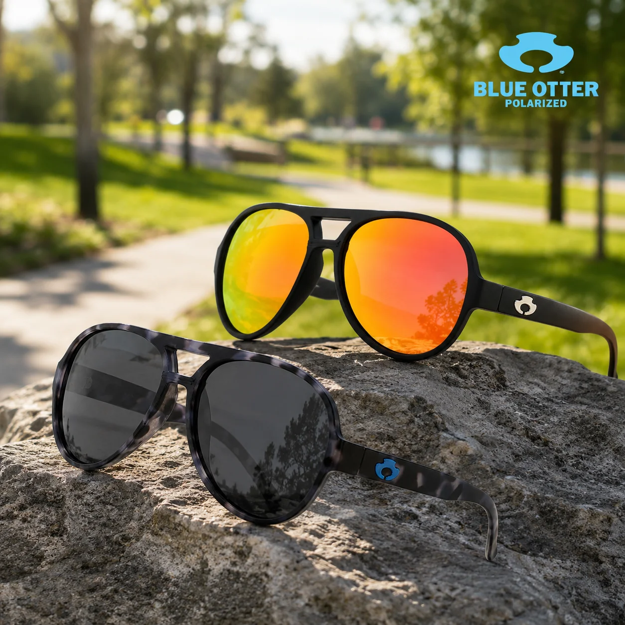 2Pcs/Set BLUE OTTER Men Sunglasses Luxury UV400 Polarized Glasses Women Pilot Outdoor Causal Male Female Fishing Driving Eyewea
2Pcs/Set BLUE OTTER Men Sunglasses Luxury UV400 Polarized Glasses Women Pilot Outdoor Causal Male Female Fishing Driving Eyewea