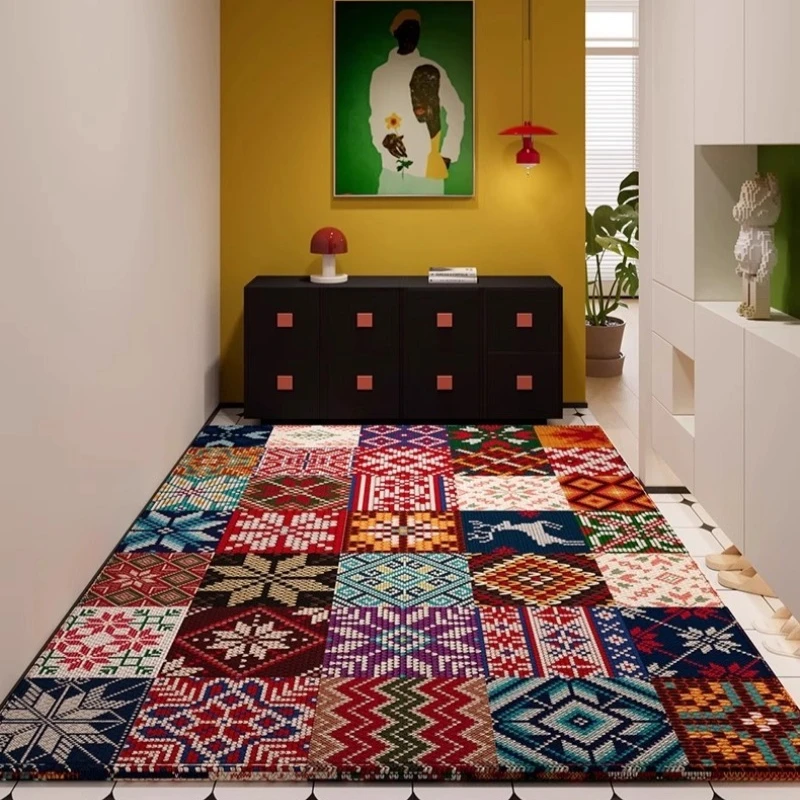 Colorful Living Room Carpet Retro Ethnic Style Bedroom Rugs Large Area Fashionable High-end Home Decoration Coffee Table Mats 러그
Colorful Living Room Carpet Retro Ethnic Style Bedroom Rugs Large Area Fashionable High-end Home Decoration Coffee Table Mats 러그