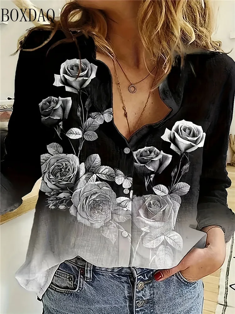 Vintage Flowers Pattern 3D Print Women Long Sleeve Shirts Autumn Women's Casual Daily Loose Button Holiday Shirt Women's Blouses
Vintage Flowers Pattern 3D Print Women Long Sleeve Shirts Autumn Women's Casual Daily Loose Button Holiday Shirt Women's Blouses