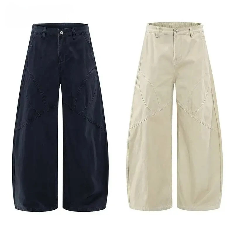 Men's Curved Design Casual Cargo Pants Washed Deconstructed Stitch Loose Straight Wide-leg Floor-length Trousers
Men's Curved Design Casual Cargo Pants Washed Deconstructed Stitch Loose Straight Wide-leg Floor-length Trousers