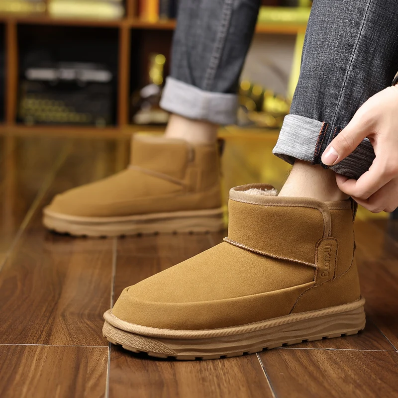 Winter Fleece Warm Anti-slip Flat-bottomed Mid-calf Large-sized High-quality Outdoor Casual Solid-color Fleece Cover Snow Boots
Winter Fleece Warm Anti-slip Flat-bottomed Mid-calf Large-sized High-quality Outdoor Casual Solid-color Fleece Cover Snow Boots