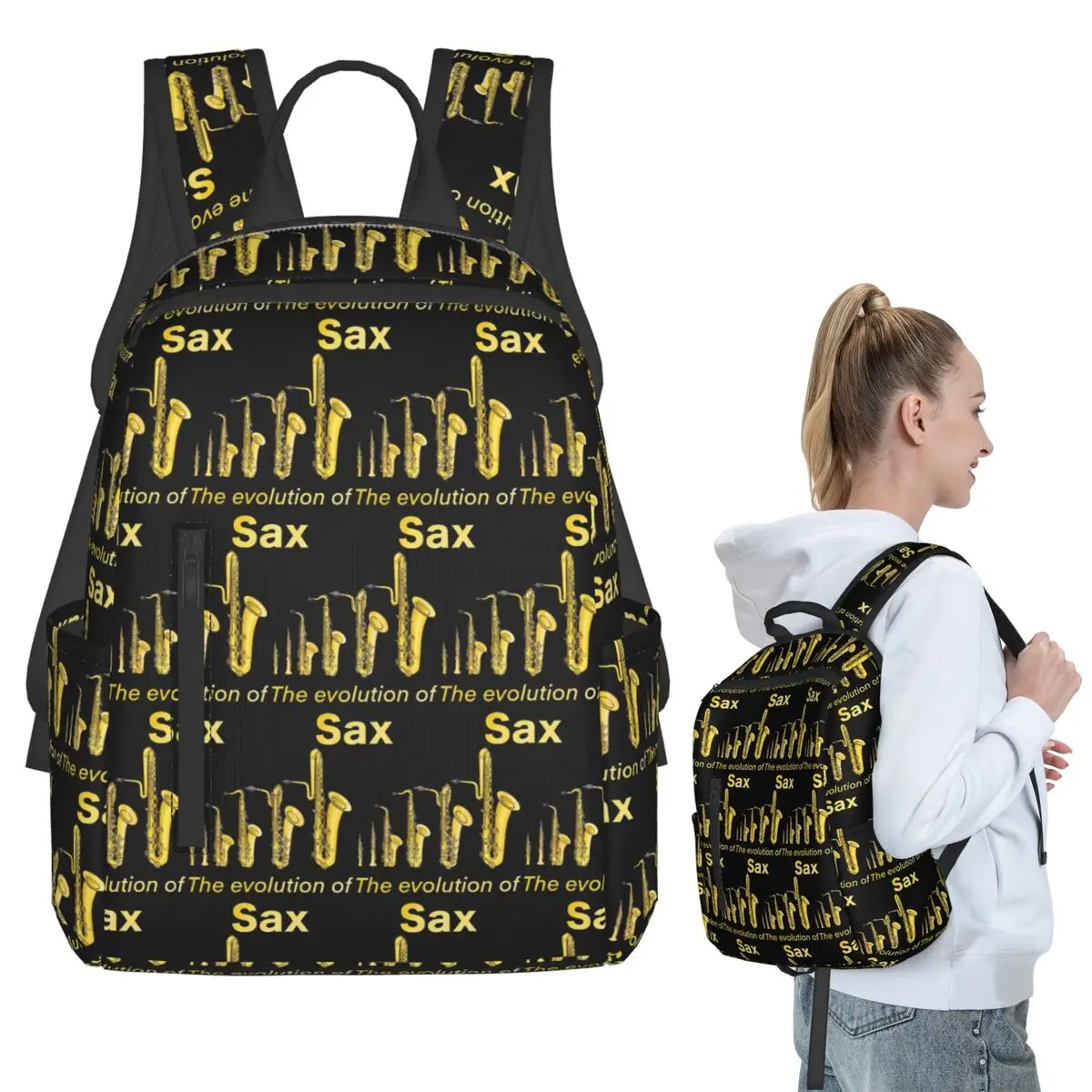 Saxophone Player - Music Art Girls Y2k Graphic Backpack Student BookBag Children School Bag Laptop Shoulder Bags Men Women
Saxophone Player - Music Art Girls Y2k Graphic Backpack Student BookBag Children School Bag Laptop Shoulder Bags Men Women