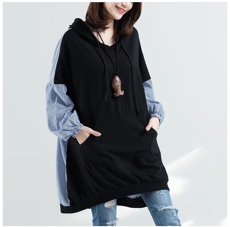 Loose Fit Artistic Knitted Patchwork Striped Hoodie Dr plus Size Women's Faion Spring 2025 Korean Sle Casual Dr
Loose Fit Artistic Knitted Patchwork Striped Hoodie Dr plus Size Women's Faion Spring 2025 Korean Sle Casual Dr