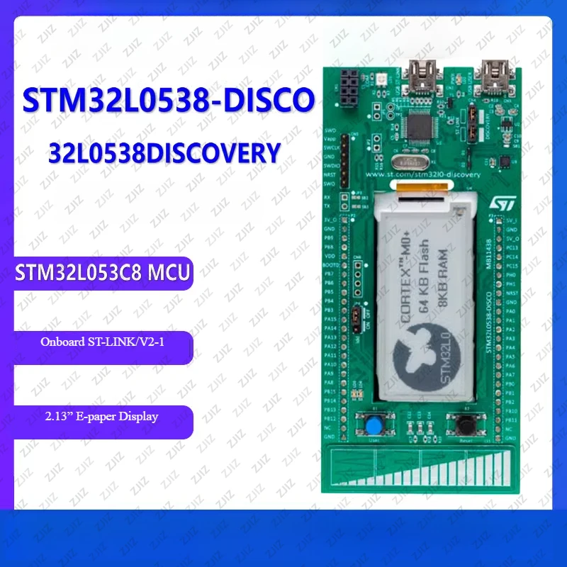 STM32L0538-DISCO Development Board STM32L053C8 Cortex-M0+ 32MHz 64KB Flash Low Power
STM32L0538-DISCO Development Board STM32L053C8 Cortex-M0+ 32MHz 64KB Flash Low Power
