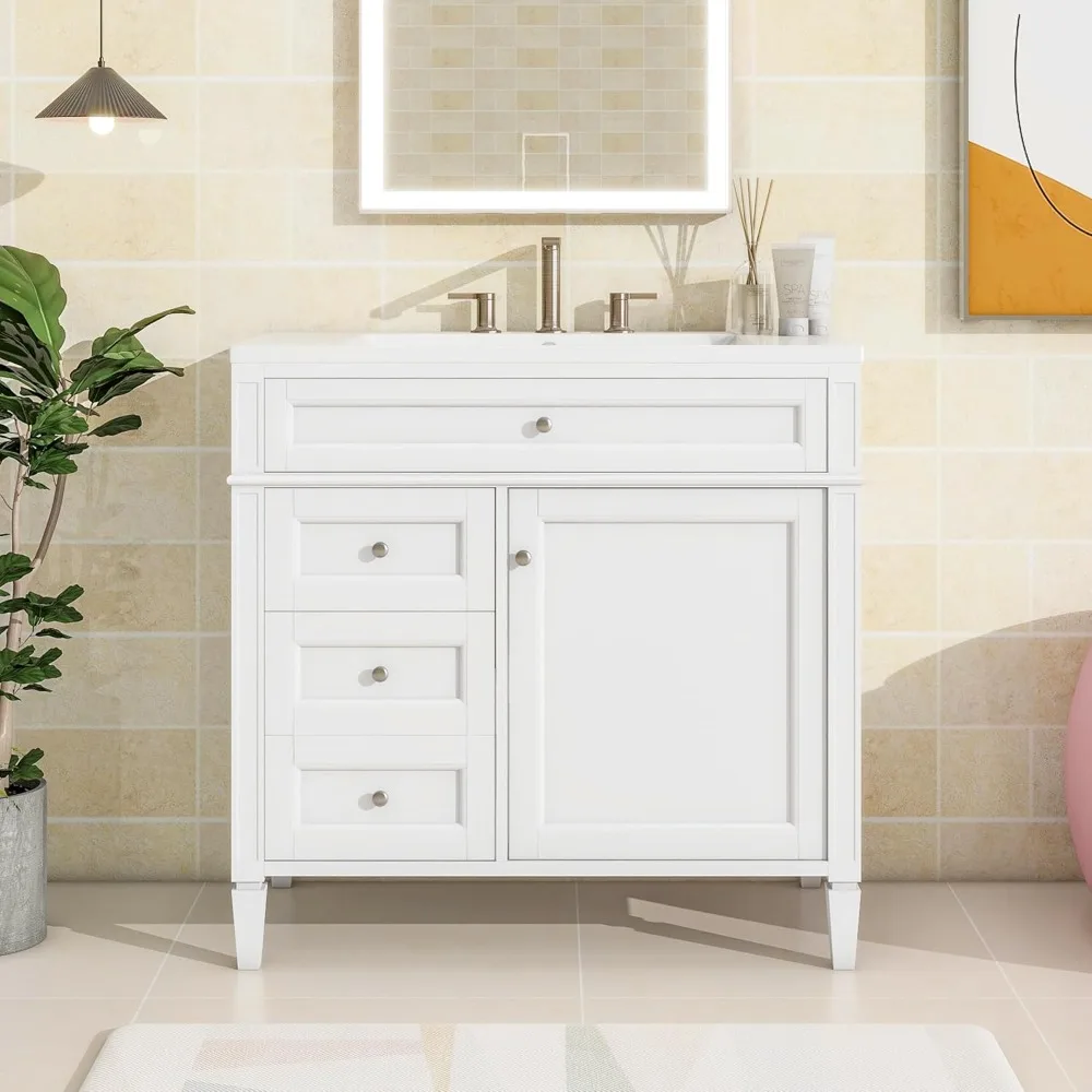 Bathroom Vanity with Single Sink Combo, Modern Undermount Bathroom Sink Cabinet with 2 Drawers and a Tip-Out Drawer,
Bathroom Vanity with Single Sink Combo, Modern Undermount Bathroom Sink Cabinet with 2 Drawers and a Tip-Out Drawer,