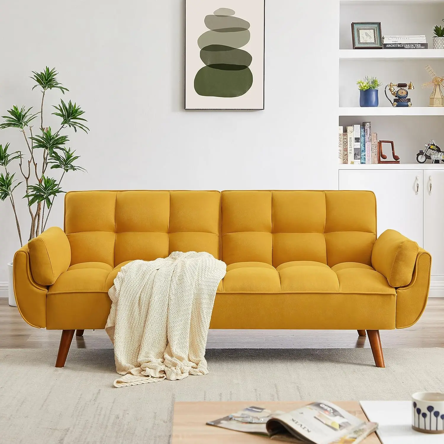 Eafurn Linen Upholstered Modern Convertible Folding Futon Sofa Bed with Armrests Pillows, Adjustable Recliner Couch Loveseat Day
Eafurn Linen Upholstered Modern Convertible Folding Futon Sofa Bed with Armrests Pillows, Adjustable Recliner Couch Loveseat Day