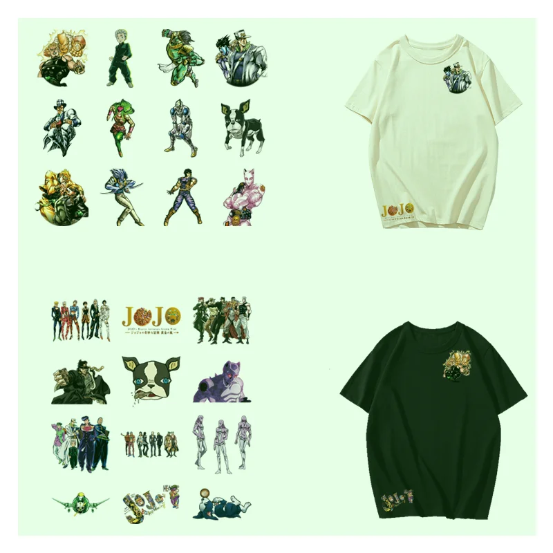 12pcs/lot JoJo's Bizarre Adventure anime heat transfer stickers Iron on patches Children's Gift T-shirt Decal Decor Washable
12pcs/lot JoJo's Bizarre Adventure anime heat transfer stickers Iron on patches Children's Gift T-shirt Decal Decor Washable