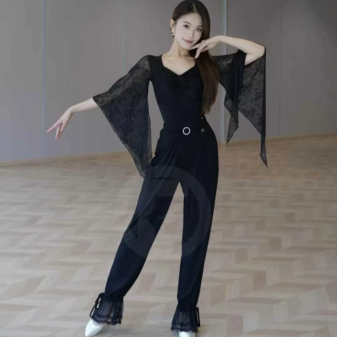 Ballroom Dance Clothes Women Black Tops Practice Clothing Waltz Dance Trousers Adult Tango Latin Dance Performance Wear SS2315
Ballroom Dance Clothes Women Black Tops Practice Clothing Waltz Dance Trousers Adult Tango Latin Dance Performance Wear SS2315