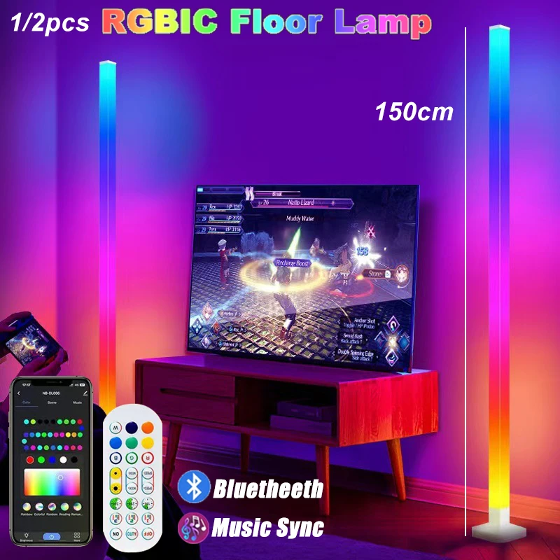 1/2 PCS Smart LED Floor Lamp RGB Lighting Remote APP Control Music Sync 1.5M Floor Light for Bedroom Living Room Decoration
1/2 PCS Smart LED Floor Lamp RGB Lighting Remote APP Control Music Sync 1.5M Floor Light for Bedroom Living Room Decoration