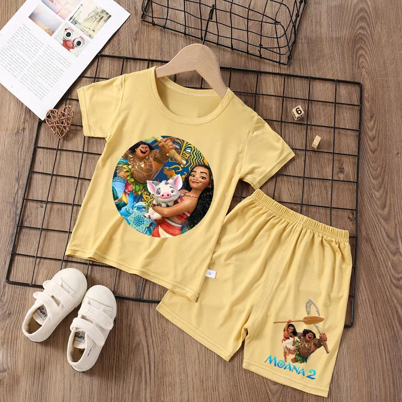 2 шт. Moana HomeBaby пижамный комплект, детские штаны, костюм, летняя футболка с короткими рукавами, тонкий пуловер с буквами A-Z для девочек, футболка, одежда 
2 шт. Moana HomeBaby пижамный комплект, детские штаны, костюм, летняя футболка с короткими рукавами, тонкий пуловер с буквами A-Z для девочек, футболка, одежда