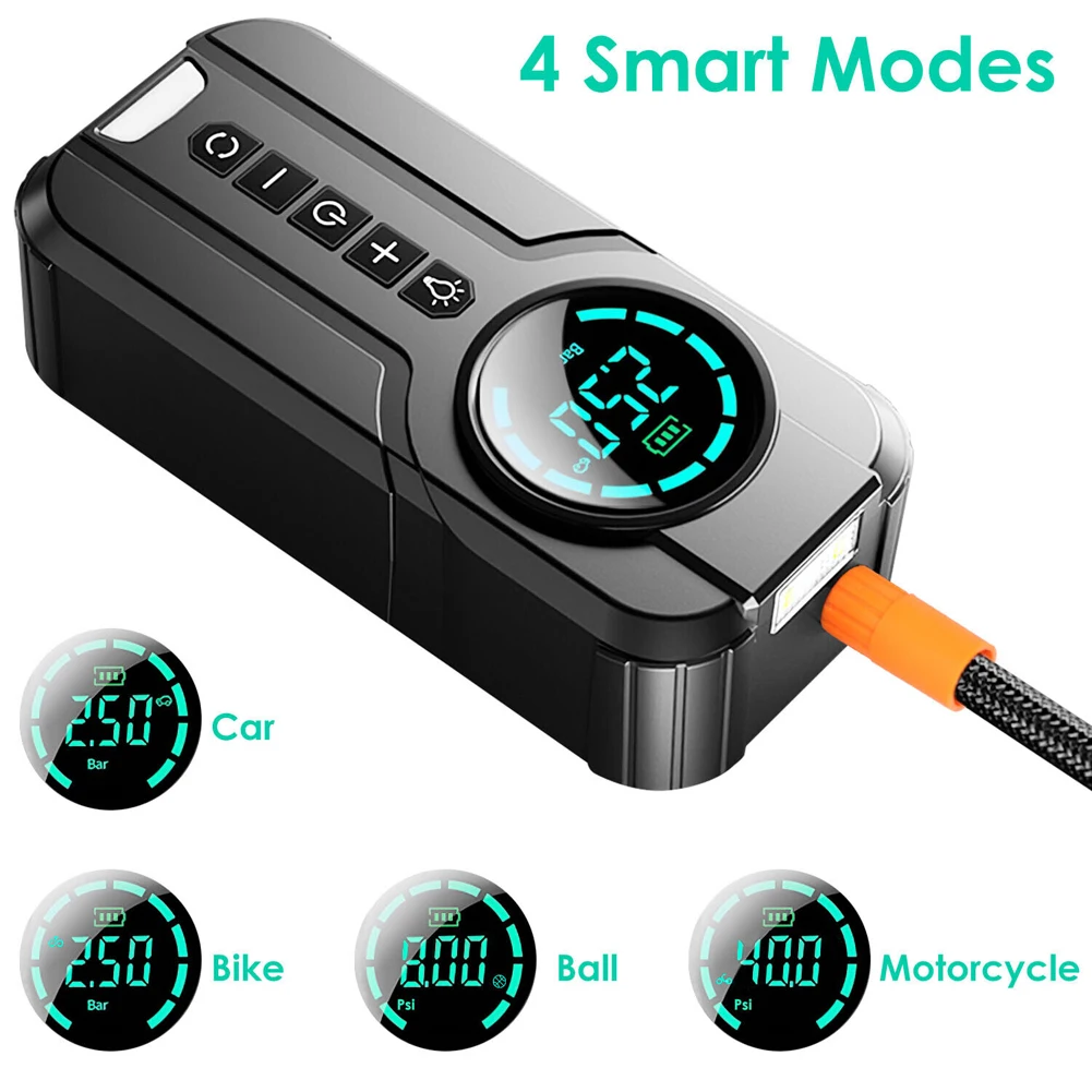 Car Bike Tires Air Pump 150 PSI Electric Tire Inflator 12V 100W Digital Cordless Car Tyre Inflator LCD Display for Bicycle Balls
Car Bike Tires Air Pump 150 PSI Electric Tire Inflator 12V 100W Digital Cordless Car Tyre Inflator LCD Display for Bicycle Balls