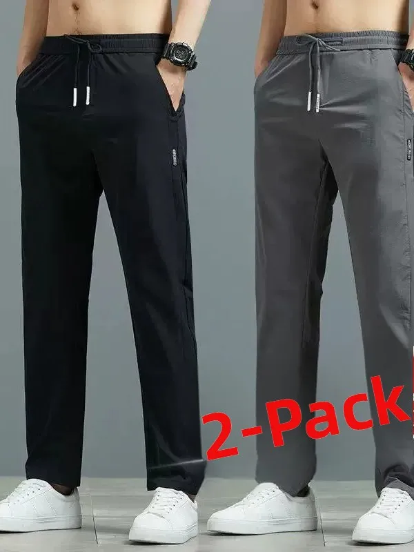 Ice Silk Casual Pants Men's Straight Leg Loose Summer New Sport Pants Elastic Waist Long Thin Style Polyester Fiber
Ice Silk Casual Pants Men's Straight Leg Loose Summer New Sport Pants Elastic Waist Long Thin Style Polyester Fiber
