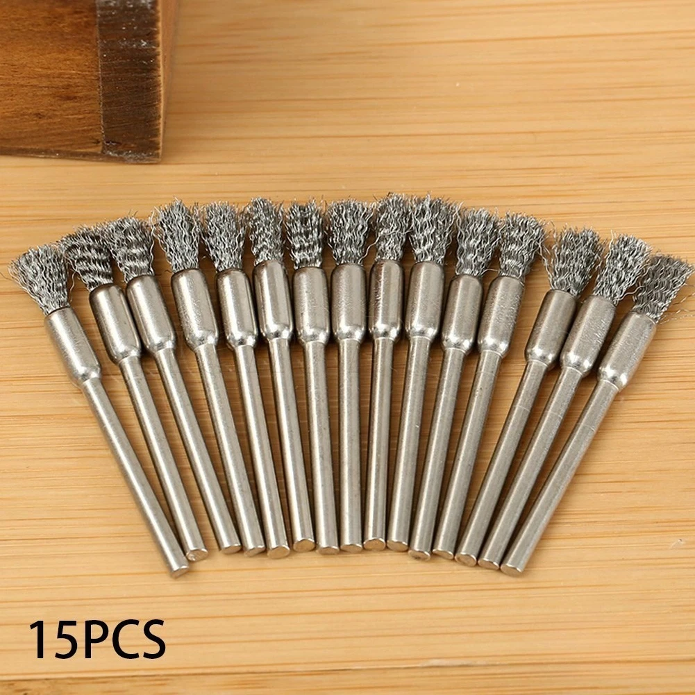 Round Handle 15pcs Stainless Steel Wire Brushes Handle - Ideal for Rotating Tools, Ideal for Cleaning, Rust Removal and Sanding
Round Handle 15pcs Stainless Steel Wire Brushes Handle - Ideal for Rotating Tools, Ideal for Cleaning, Rust Removal and Sanding