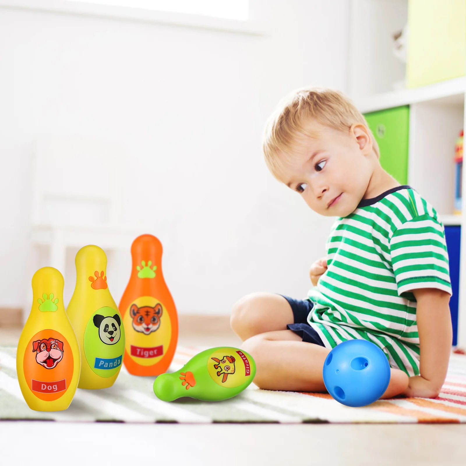 1 set Children Bowling Set Indoor Kids Game Balls Toys Toddler Durable Animal Designs Skill Development Portable Storage
1 set Children Bowling Set Indoor Kids Game Balls Toys Toddler Durable Animal Designs Skill Development Portable Storage