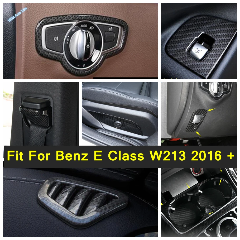 Air AC Outlet Vent / Safety Seat Belt / Cup Holder Cover Trim Carbon Fiber For Mercedes Benz E-Class E CLASS W213 2016 - 2020
Air AC Outlet Vent / Safety Seat Belt / Cup Holder Cover Trim Carbon Fiber For Mercedes Benz E-Class E CLASS W213 2016 - 2020