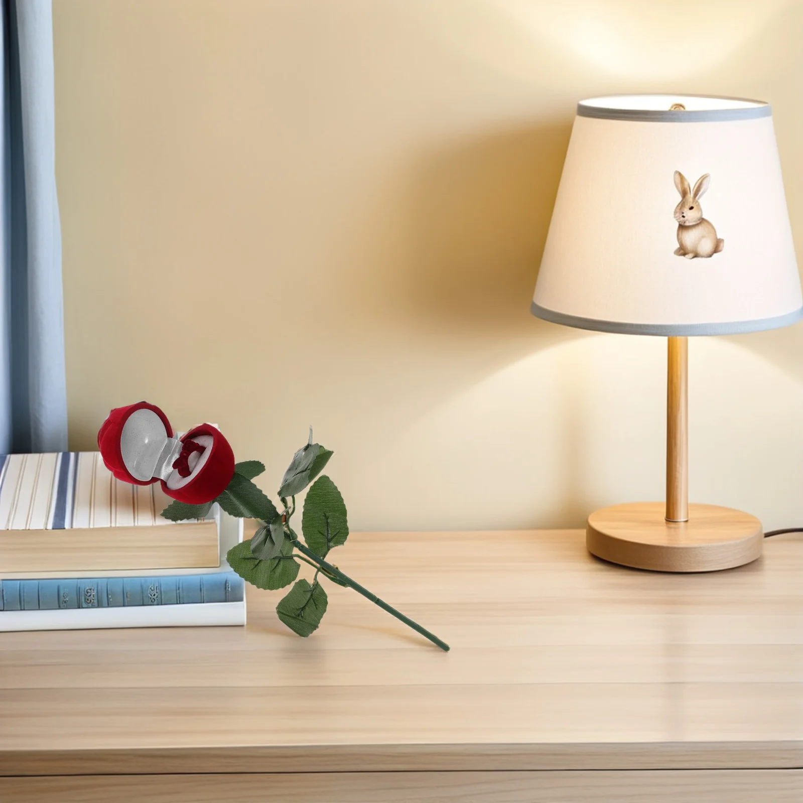 Red Rose Jewelry Box Flocked Rose Ring Holder Romantic Engagement Proposal Wedding Anniversary Ring Case Gift for Women Girls
Red Rose Jewelry Box Flocked Rose Ring Holder Romantic Engagement Proposal Wedding Anniversary Ring Case Gift for Women Girls