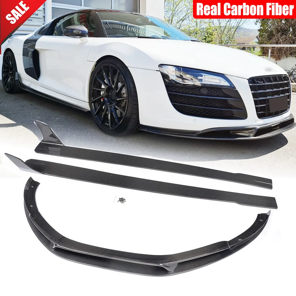 For Audi R8 V8 V10 2008-2015 Real Carbon Front Lip Spoiler Side Skirt Extensions Body Kits Car Accessories
For Audi R8 V8 V10 2008-2015 Real Carbon Front Lip Spoiler Side Skirt Extensions Body Kits Car Accessories