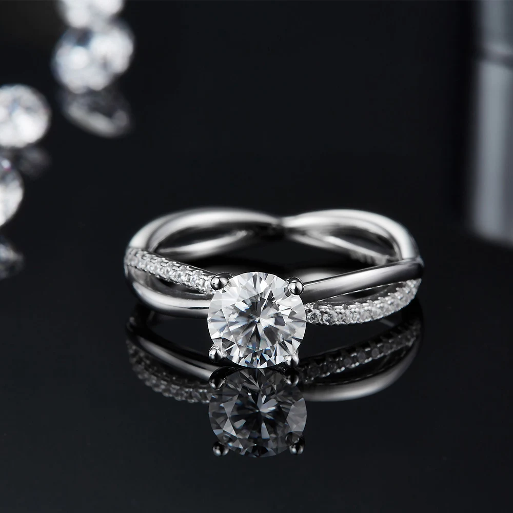 1ct Round Cut VVS1 Moissanite 100% S925 Steling Silver Double Rings Setting Diamond Girl Women Gift
1ct Round Cut VVS1 Moissanite 100% S925 Steling Silver Double Rings Setting Diamond Girl Women Gift