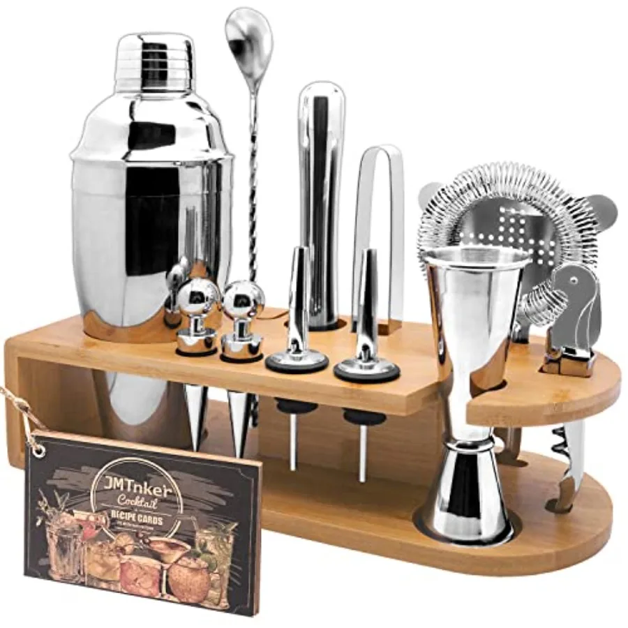 Cocktail Shaker Set with Stand Mixology Bartender Kit Bar Tool for Drink Mixing Cocktail Shaker Bar Accessories for Home Bar Se
Cocktail Shaker Set with Stand Mixology Bartender Kit Bar Tool for Drink Mixing Cocktail Shaker Bar Accessories for Home Bar Se