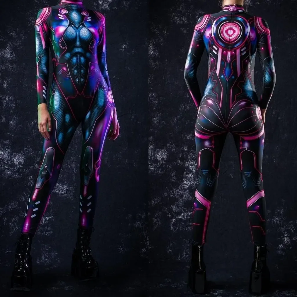 Unisex Cyber Punk 3D Digital Printing Halloween Party Role Play Outfit Women Men Cosplay Costume Carnival Jumpsuit
Unisex Cyber Punk 3D Digital Printing Halloween Party Role Play Outfit Women Men Cosplay Costume Carnival Jumpsuit