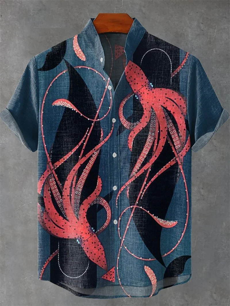 2025 summer vintage men's shirt short sleeved striped printed men's single button beach short sleeved shirt
2025 summer vintage men's shirt short sleeved striped printed men's single button beach short sleeved shirt