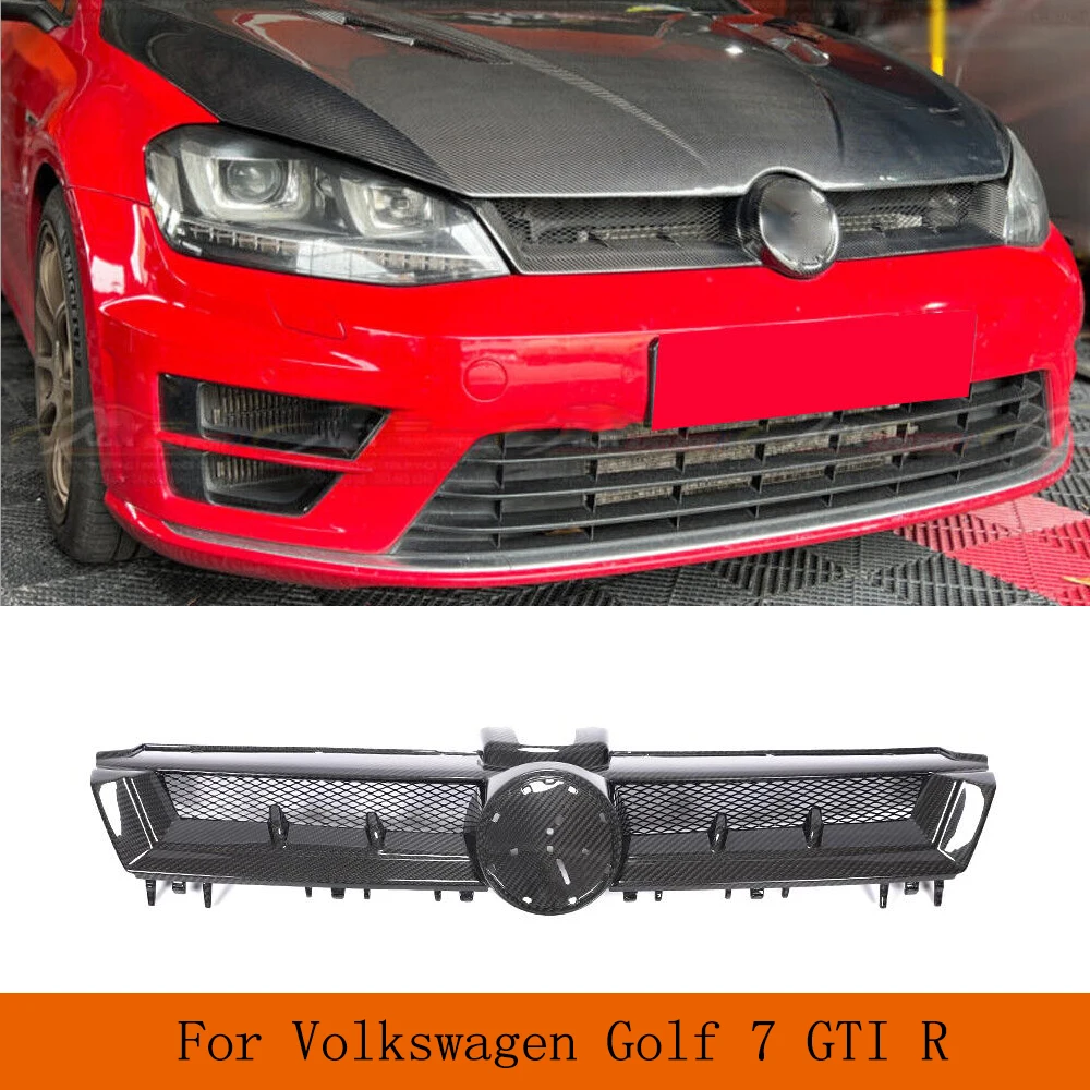 Передняя решетка радиатора автомобиля для Volkswagen VW Golf 7 MK7 Standard GTI R 2014-2017, передняя решетка из сухого карбона, сменная передняя решетка радиатора
Передняя решетка радиатора автомобиля для Volkswagen VW Golf 7 MK7 Standard GTI R 2014-2017, передняя решетка из сухого карбона, сменная передняя решетка радиатора