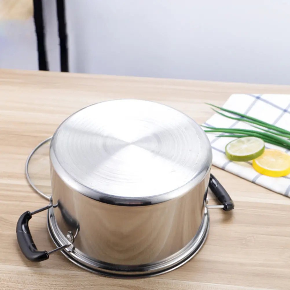1Pcs Stainless Steel Soup Pot Polished Multifunctional Noodles Hot Pot Cooking Stockpot Ergonomic Handle Compatible Gas Electric
1Pcs Stainless Steel Soup Pot Polished Multifunctional Noodles Hot Pot Cooking Stockpot Ergonomic Handle Compatible Gas Electric