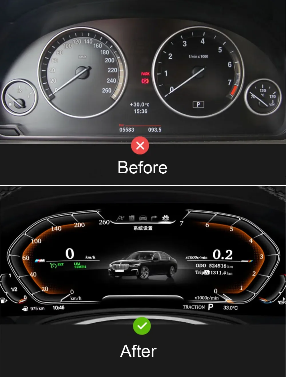 12.3" Linux Car LCD Dashboard For BMW X5 Series E70 2006-2013 LCD Speed Meter Dashboard
12.3" Linux Car LCD Dashboard For BMW X5 Series E70 2006-2013 LCD Speed Meter Dashboard