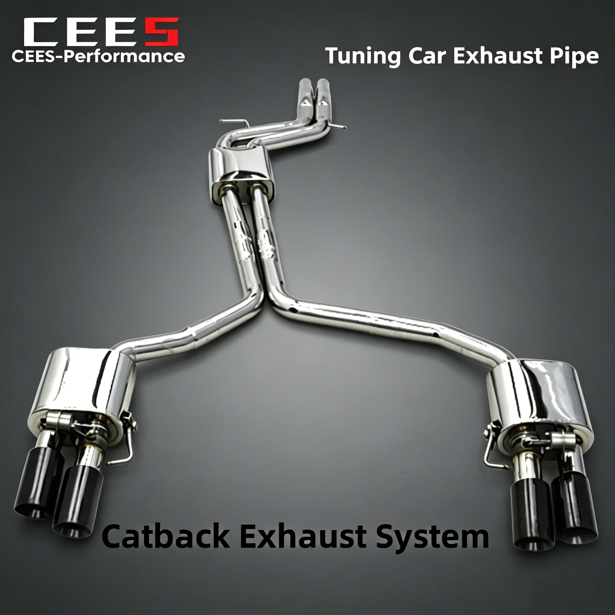 CEES Tuning Stainless Steel Catback Exhaust System With Valve Control For Audi S4 S5 B8 B8.5 3.0T 2013-2019 Car Exhaust
CEES Tuning Stainless Steel Catback Exhaust System With Valve Control For Audi S4 S5 B8 B8.5 3.0T 2013-2019 Car Exhaust