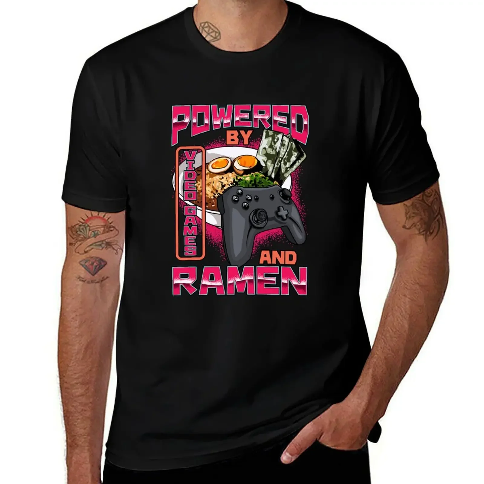 Powered By Video Games And Ramen Funny Anime T-Shirt anime figures baggy shirts plain valentines boutique clothes men clothes
Powered By Video Games And Ramen Funny Anime T-Shirt anime figures baggy shirts plain valentines boutique clothes men clothes