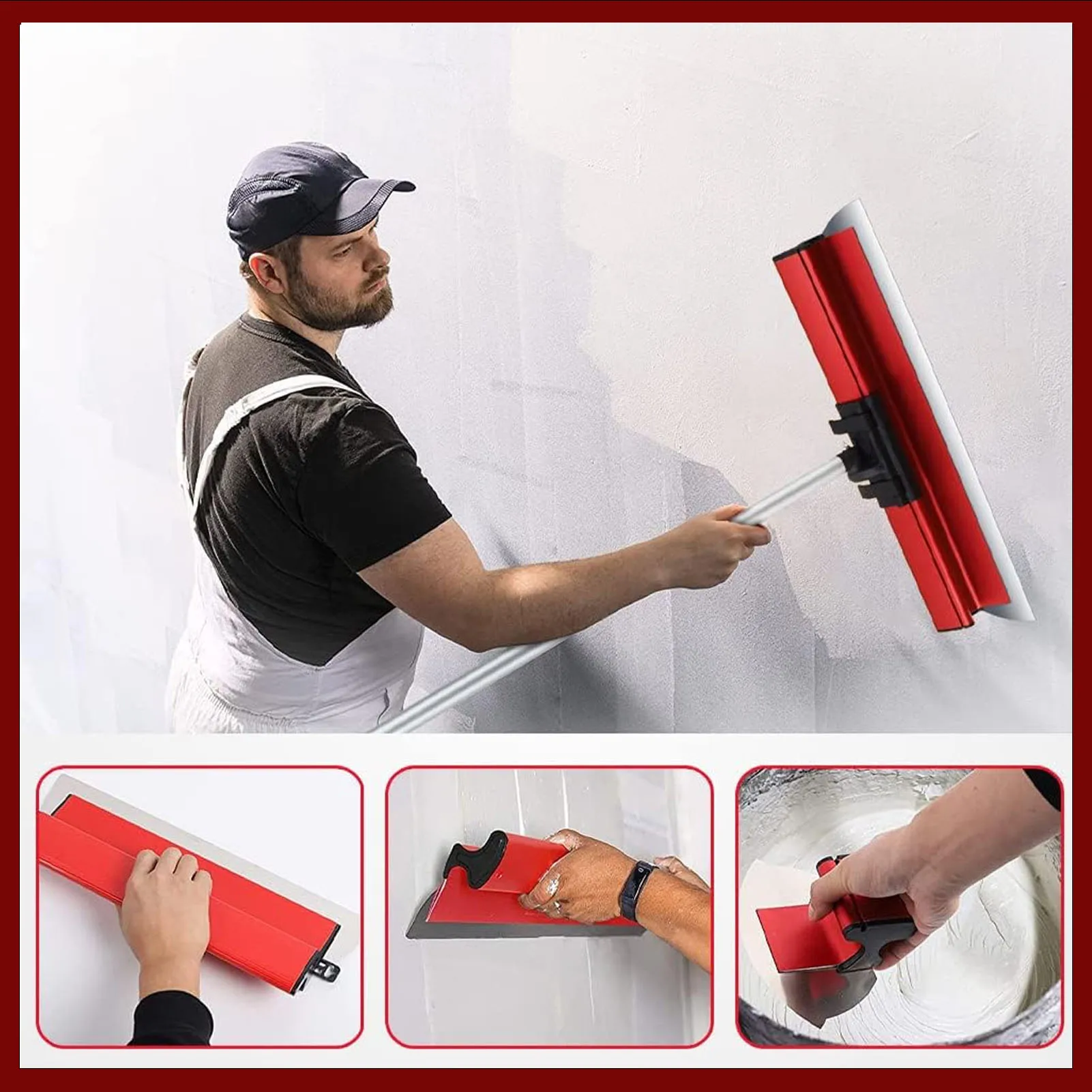 Wall Smoothing Tool Skimming Blade Set 250mm 400mm 600mm Smoothing Spatula with Extension Handle Pole for Wall Ceiling
Wall Smoothing Tool Skimming Blade Set 250mm 400mm 600mm Smoothing Spatula with Extension Handle Pole for Wall Ceiling