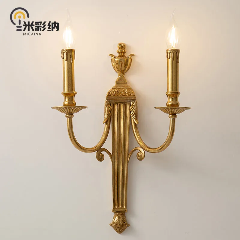 Light luxury all-copper wall lamp French retro luxury villa living room study bedroom bedside lamp European style dewaxed copper
Light luxury all-copper wall lamp French retro luxury villa living room study bedroom bedside lamp European style dewaxed copper
