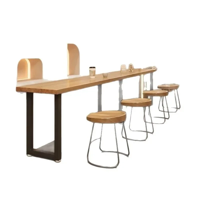 Low bar table, industrial style convenience store snack bar, long table
Low bar table, industrial style convenience store snack bar, long table