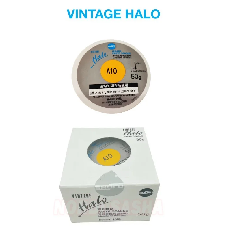 50g/Box SHOFU Halo MP Paste Opaque Dental Laboratory Materials SHOFU VINTAGE HALO Metal Porcelain Paste Opaque
50g/Box SHOFU Halo MP Paste Opaque Dental Laboratory Materials SHOFU VINTAGE HALO Metal Porcelain Paste Opaque