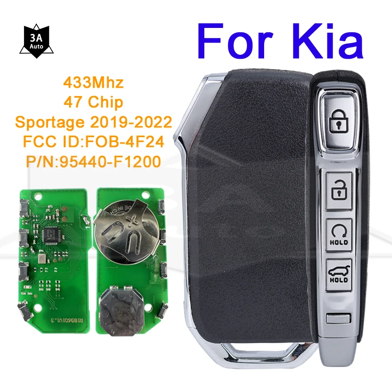 Автомобильный умный дистанционный ключ 434 МГц для KIA Sportage 2019 2020 2021 2022 брелок без ключа ID47/PCF7938 P/N: 95440-F1200 FCC ID: FOB-4F24
Автомобильный умный дистанционный ключ 434 МГц для KIA Sportage 2019 2020 2021 2022 брелок без ключа ID47/PCF7938 P/N: 95440-F1200 FCC ID: FOB-4F24